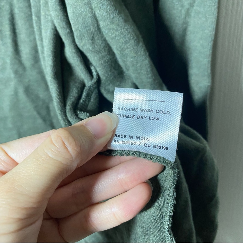 Pact Airplane Organic Cotton Open Knit Cardigan Comfy Minimalist Green Size M/L - Picture 10 of 10